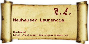 Neuhauser Laurencia névjegykártya